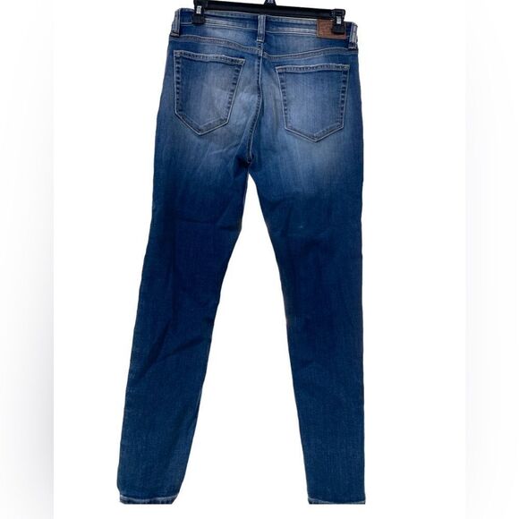 Lucky brand faded denim pockets zipper button inseam length 26 inches stretch - Picture 2 of 4